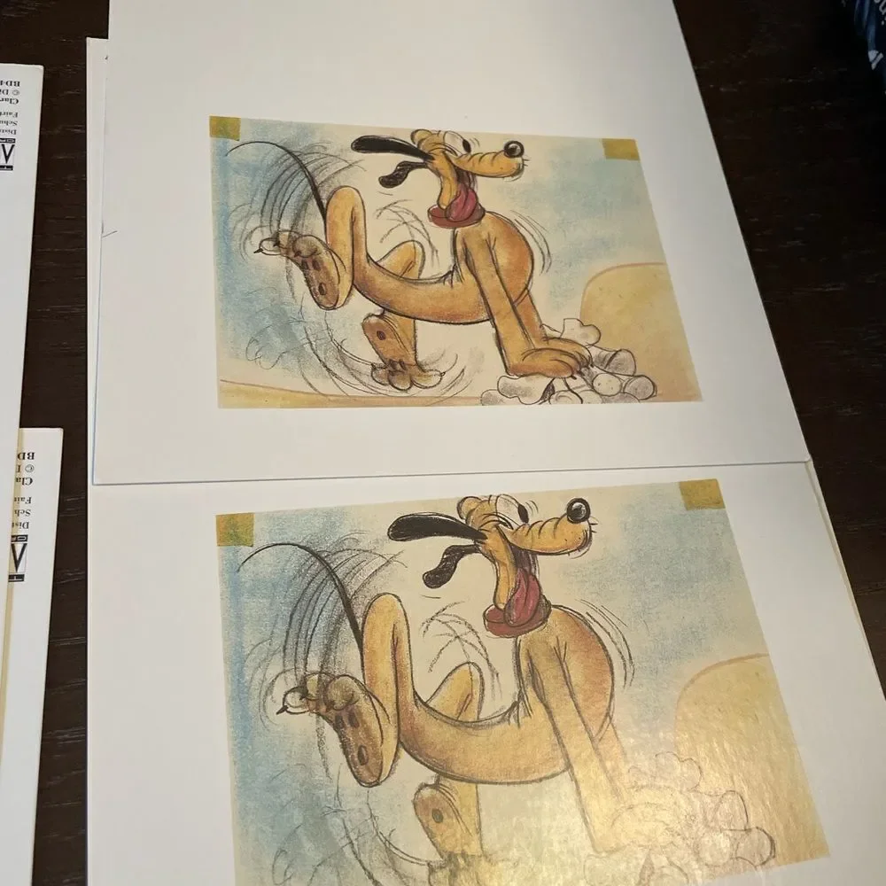 The Art Group Mickey & Co Vintage Foldable Disney Mickey Pluto Minnie Cards